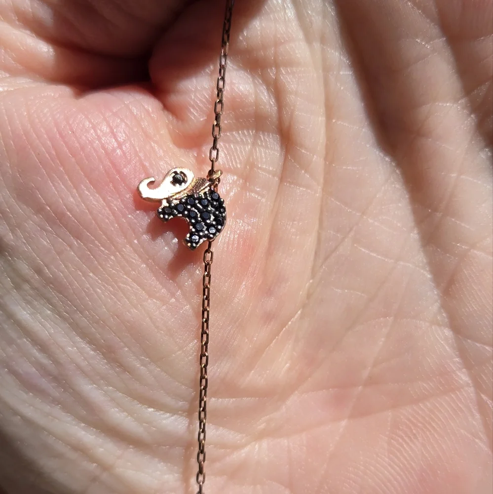 HOST PICK! 🎈🎉 Onyx Sterling & Rosegold Favorite Things Charm Necklace 16" - Picture 5 of 9